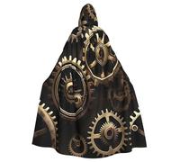 BYPPJGH Cape à capuche d'Halloween pour adulte - Style steampunk cool - Longue cape - Costume d'Halloween, de Noël, de cosplay pour homme et femme