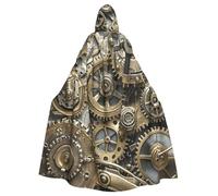 BYPPJGH Cape à capuche d'Halloween pour adulte - Style steampunk cool - Longue cape - Costume d'Halloween, de Noël, de cosplay pour homme et femme