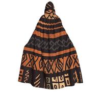 BYPPJGH Cape à capuche pour adulte africaine en tissu de boue tribale pleine longueur pour Halloween, Noël, cosplay, costume pour homme et femme
