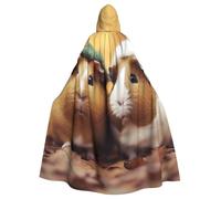 BYPPJGH Cape à capuche pour adulte - Longue cape de cochon d'Inde - Pour Halloween, Noël, cosplay - Pour homme et femme