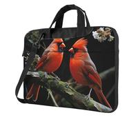 BYPPJGH Cardinals Sac à bandoulière pour ordinateur portable avec poignée et bandoulière Motif faune sauvage, Noir , 13 inch