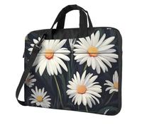 BYPPJGH Daisy Sac à bandoulière étanche pour ordinateur portable pour homme et femme avec poignée et bandoulière, Noir , 13 inch