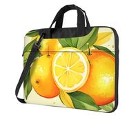BYPPJGH Sac à bandoulière pour ordinateur portable aquarelle citron fruit pour hommes femmes mallette sac messager sac avec poignée sangle étanche pour ordinateur portable, Noir , 13 inch