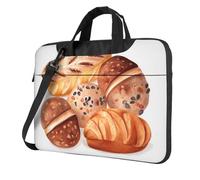 BYPPJGH Sac à bandoulière pour ordinateur portable en pain peint pour homme et femme, sac à bandoulière avec poignée à sangle, sac étanche pour ordinateur portable, Noir , 13 inch