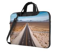BYPPJGH Sac à bandoulière pour ordinateur portable Freeway Highway Road In The Desert pour homme et femme avec poignée et sangle étanche, Noir , 13 inch