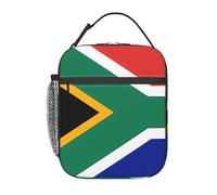 BYPPJGH Sac à déjeuner isotherme réutilisable avec drapeau de l'Afrique du Sud - Grande capacité - Étanche - Pour homme et femme - Pour le travail, le bureau, le pique-nique, les voyages