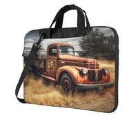 BYPPJGH Vieux camion voiture ordinateur portable sac à bandoulière pour hommes femmes mallette sac messager sac avec poignée sangle étanche pour ordinateur portable, Noir , 14 inch