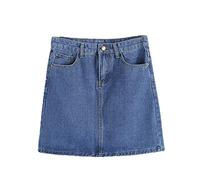 Byqny Femmes Svelte Mini Jupe en Jeans Extensible Brillant Style Grande Taille Stretch Denim