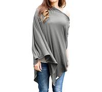 Byrd & Blume - Couverture d'allaitement, châle boutonné multi-usage, écharpe, poncho, couverture de landau ou siège auto, 100% viscose.