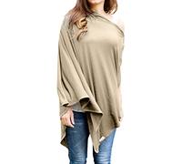 Byrd & Blume Couverture d'allaitement respirante et légère - Châle - Poncho complet 360 cm (latte, taille unique)