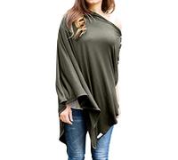 Byrd & Blume - Housse d'allaitement maternité respirante légère pour allaitement maternité châle poncho complet 360 (olive, taille unique)