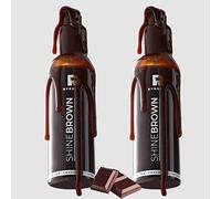 Byrokko Original Shine Brown Lot de 2 tubes d'huile de bronzage au chocolat 145 ml chacune, super efficace pour les lits de bronzage et le soleil extérieur
