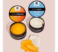 BYROKKO Original Shine Brown Premium Crème bronzante (190 ml) + Crème après-soleil rafraîchissante (180 ml) | Bronzage exceptionnel, hydratation de la peau et protection contre les coups de soleil