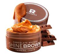 BYROKKO Shine Brown Crème Bronzante Chocolat Bronze (200 ml), accélérateur de bronzage, pour bronzage chocolat rapide, efficace en cabine UV & soleil, pour bronzage naturel