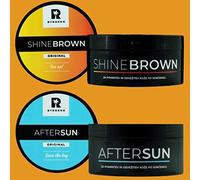 BYROKKO SHINE BROWN Crème bronzante et crème après-soleil rafraîchissante - ENSEMBLE 2EN1 | Obtenez un bronzage naturel et 3 fois plus rapide et gardez votre peau naturellement hydratée !