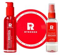 Byrokko Watermelon Set 3x200ml, Set de baume bronzant, bronzage rapide, hydratation intense, huiles naturelles, parfum pastèque