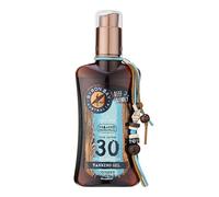 Byron Bay Australia Huile Bronzante Accélératrice SPF 30 Spray - Protection UVA/UVB, Non Grasse, Vitamine E & Aloe Vera, Parfum Noix de Coco - 200 ml