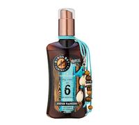 Byron Bay Australia Huile Bronzante Spray SPF 6 avec Extrait de Carotte et Bêta-Carotène, Protection UVA et UVB avec Vitamine E et Aloe Vera, Parfum Tropical de Coco, 200ml