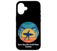 Byron Bay Nouvelle-Galles du Sud Australie Surf Vintage Surfer Coque pour iPhone 16