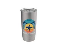 Byron Bay Nouvelle-Galles du Sud Australie Surf Vintage Surfer Gobelet isotherme en acier inoxydable double paroi