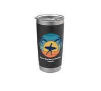 Byron Bay Nouvelle-Galles du Sud Australie Surf Vintage Surfer Gobelet isotherme en acier inoxydable double paroi