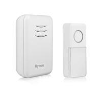 Byron Kit de sonnette sans fil DBY-22311NP - Patine extérieure et carillon inclus - 80 dB - Volume et mélodie réglables