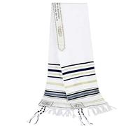BYRRSF Châle de prière messianique de Jérusalem - Tallit de la nouvelle alliance avec sac Talis et sceau messianique - Cadeau chrétien pour homme et femme (180 x 50 cm), Noir , 180*50cm/70.87"*19.69