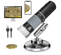 Bysameyee Microscope numérique sans Fil 4K 3840x2160P, caméra d'inspection USB HD à Main, Endoscope avec grossissement 40x-1000x, Compatible avec iPhone iPad Android Tablet Windows Mac PC