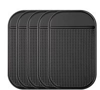 Bysameyee Tapis antidérapant pour Tableau de Bord de Voiture, 5-Pack Anti-dérapant Dash Pad très épais pour détecteur de Radar, téléphone Portable, clés, Verre, GPS, pièces de Monnaie