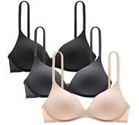 Bysion Soutien-Gorge Filles Adolescentes Puberté Coton Brassières de sans Armatures sous-Vêtements pour 12 à 18 Ans Filles et Femmes - Lot de 3
