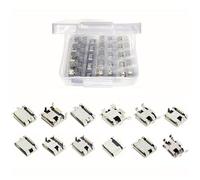 Bytcew Lot de 60 adaptateurs de Remplacement de 12 Types de Prises Micro USB pour téléphone, Jouet, Carte de Circuit imprimé à souder SMD SMT