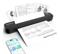 ByteCintia Imprimante Thermique A4 ST80, Portable sans Encre, Noir | Autonomie 4h pour 200 Pages, Compatible A4 B5 Letter & Tatouage, USB & App pour iOS Android PC Mac Laptop, Pour Télétravail