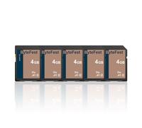 ByteFest Carte SD 4Go Lot de 5, Cartes SDHC Mémoire SD Classe 10, A1, U1, V10, pour Appareil Photo, DSLR, Photographe Professionnel