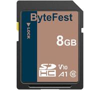 ByteFest Carte SD 8Go, Carte SDHC Mémoire SD Classe 10, A1, U1, V10, pour Appareil Photo, DSLR, Photographe Professionnel