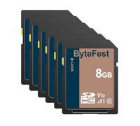 ByteFest Carte SD 8Go Lot de 30, Cartes SDHC Mémoire SD Classe 10, A1, U1, V10, pour Appareil Photo, DSLR, Photographe Professionnel