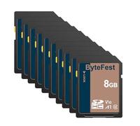 ByteFest Carte SD 8Go Lot de 50, Cartes SDHC Mémoire SD Classe 10, A1, U1, V10, pour Appareil Photo, DSLR, Photographe Professionnel