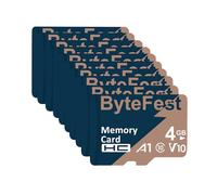 ByteFest Lot de 20 cartes micro SD 4 Go Classe 10 avec 20 adaptateurs SD, carte mémoire TF pour lecteur MP3, MP4, liseuse, lecteur multimédia en continu, navigateur GPS, caméra de bord, téléphone,