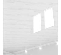 ByteRunning Dalle De Plafond,Plaque pour Plafond Salle De Bain A Coller,Panneaux De Plafond Autocollants,LéGer Et Flexible,Peut êTre Coupé,pour Bureaux,Magasins,Ateliers