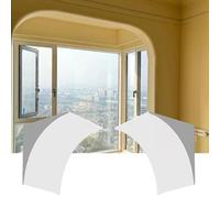 ByteRunning Kit D'Arche Porte Arrondie,2 Pièces Kit D'Arche Universel for Porte,Moulure Demi-Cercle Pré-CourbéE,Kit D'Arche Pré-CintréE pour Cadre De Porte,Mousse,LéGèRe,pour Chambre,Salon