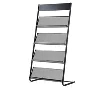 ByteRunning Presentoir Flyer Affichage Flyer PréSentoir Brochures Et Revues avec Multiple éTagèRes PréSentoir Mobile Montage Facile - Porte Documents - Porte Revues Journaux