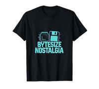 Bytesize Nostalgia Glitch Tech Pixel Art T-Shirt