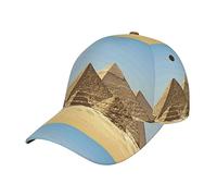BYTKMRY Casquette de baseball vintage avec imprimé pyramide égyptienne - Unisexe - En maille - Fermeture réglable - Pour homme et femme, Noir , taille unique