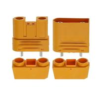 BYTNHNT 1 Jeu De Fiches D'aéromodélisme Originales, XT120-M/F, Broches À Double Signal, Plaque Argentée/Prise Dorée, 60A, IP40, XT120(2 + 2) Jaune,UL94V0