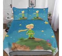 BYTUGI Housse De Couette Le Petit Prince, Microfibre Parure De Lit Enfant Junior Housse De Couette + Taie d'oreiller Set -résistant À L'humidité, Hypoallergénique King（220x240cm）