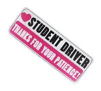 Byuexhp Aimant de voiture pour conducteur d'étudiant | Autocollants magnétiques réfléchissants pour jeunes conducteurs pour voiture - Panneaux d'avertissement de sécurité réutilisables, merci pour