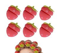 Byuexhp Bigoudis Fraise - 6 Pièces Sans Chaleur en Mousse Confortable et Douce - Pour Cheveux Longs et Boucles,Pour les Femmes les Mères les Filles les Épouses et les Petites Amies