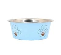 Byuexhp Bols pour Chien en Acier Inoxydable - Empreinte De Patte Mignon Antirouille Accessoires d'alimentation des Animaux | Plat de Nourriture pour Chien et Bols pour Animaux de Compagnie - pour