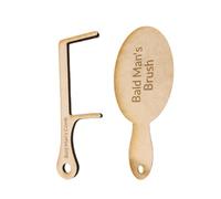 Byuexhp Brosse Sans Poils,Portatif en Bois et Originalité - Pour Hommes et Perte de Cheveux,Cadeau pour Grand-Père Voisin Amis Collègues Fêtes Anniversaire Salle de Bain
