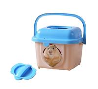Byuexhp Cage De Transport De Voyage pour Hamster - Caisse De Transport Portable avec Poignée | Transporteur Respirant pour Petit Animal | pour Hamster Gerbille Chinchilla Hérisson Furet Lézard Visite