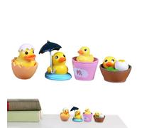 Byuexhp Canards Miniatures - Ornement Adorable pour Maison de en PVC - Jardin Féerique Paysage Mini Canards - pour Fêtes Jardin Arrière Cour Porche Maison Table Balcon Terrasse Pelouse Fêtes